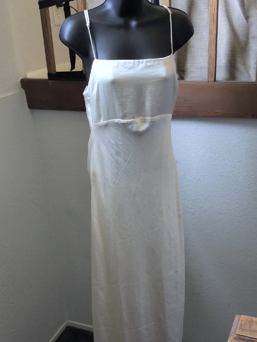 ✨Nwt Abercrombie And Fitch Satin Bow Cowl Back Maxi Dress Size MT